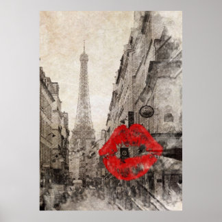 Impressionismus Herbstlandschaft paris eiffturm Poster