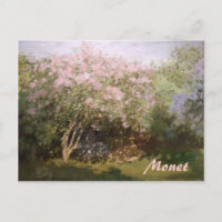 Impressionismus Lilacs by Monet Postcard