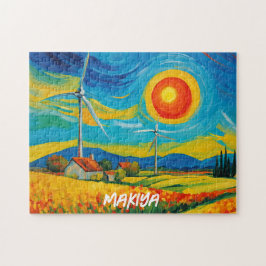 Impressionismus Solar- und Wind-Power Puzzle