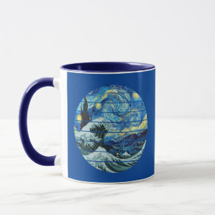 IMPRESSIONISMUS STERNENNACHT WELLE VON KANAGAWA KU TASSE