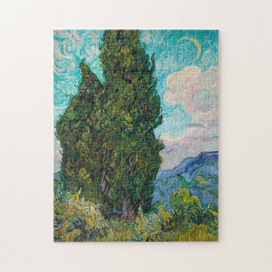 Impressionismus Vincent Van Gogh Cypresses Malerei Puzzle