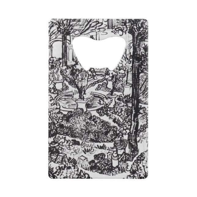 Impressionismus Vincent Van Gogh Garten des Hospit Geldbeutel Flaschenöffner (Vorderseite)