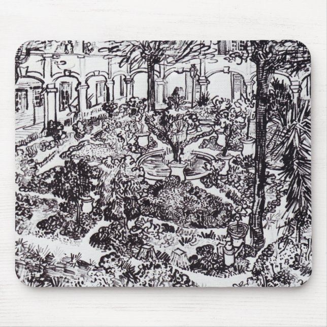 Impressionismus Vincent Van Gogh Garten des Hospit Mousepad (Vorne)