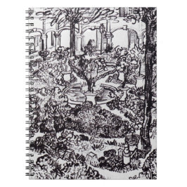 Impressionismus Vincent Van Gogh Garten des Hospit Notizblock