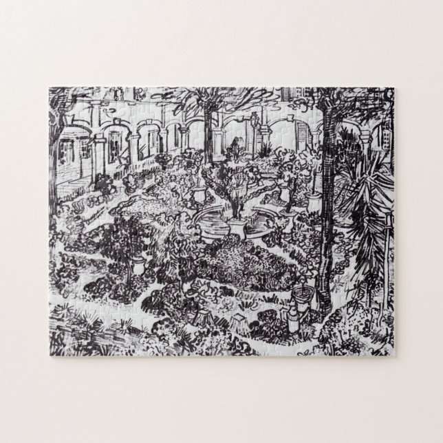 Impressionismus Vincent Van Gogh Garten des Hospit Puzzle (Horizontal)