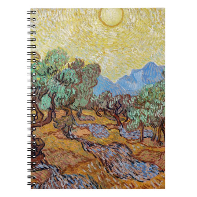 Impressionismus Vincent Van Gogh Olivenbäume Berüh Notizblock (Vorderseite)