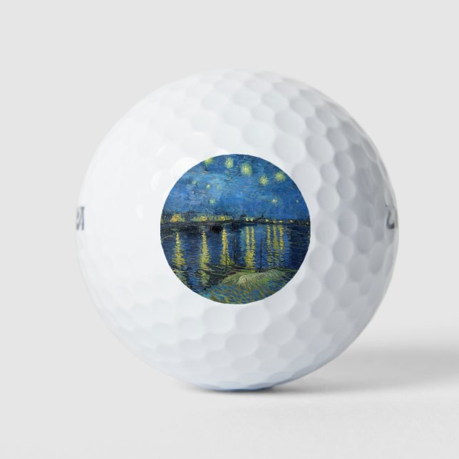 Impressionismus Vincent Van Gogh Starry Starry Nig Golfball (Vorderseite)