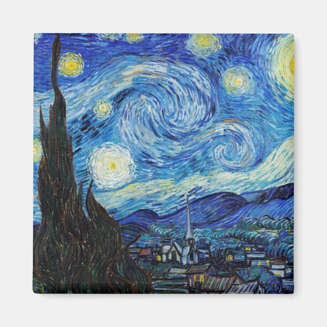 Impressionismus Vincent Van Gogh Starry Starry Nig Magnet (Vorne)