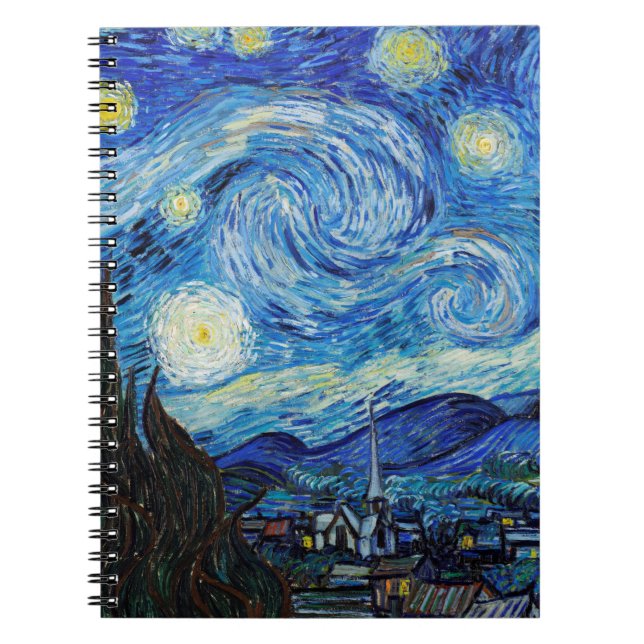 Impressionismus Vincent Van Gogh Starry Starry Nig Notizblock (Vorderseite)