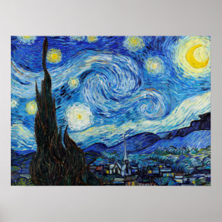 Impressionismus Vincent Van Gogh Starry Starry Nig Poster