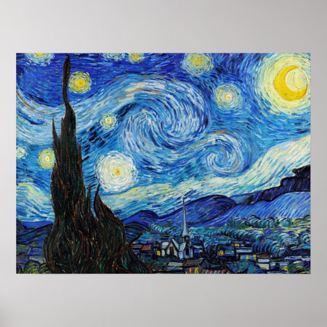 Impressionismus Vincent Van Gogh Starry Starry Nig Poster (Vorne)