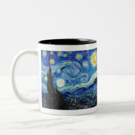 Impressionismus Vincent Van Gogh Starry Starry Nig Zweifarbige Tasse