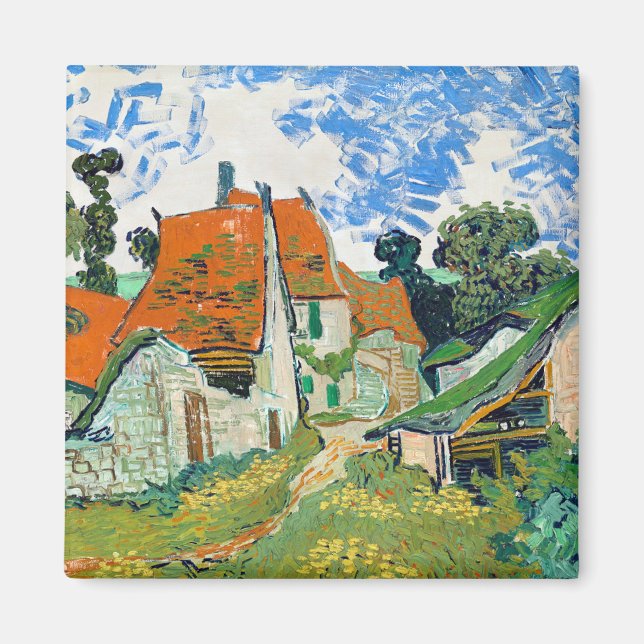 Impressionismus Vincent Van Gogh Street in Auvers Magnet (Vorne)