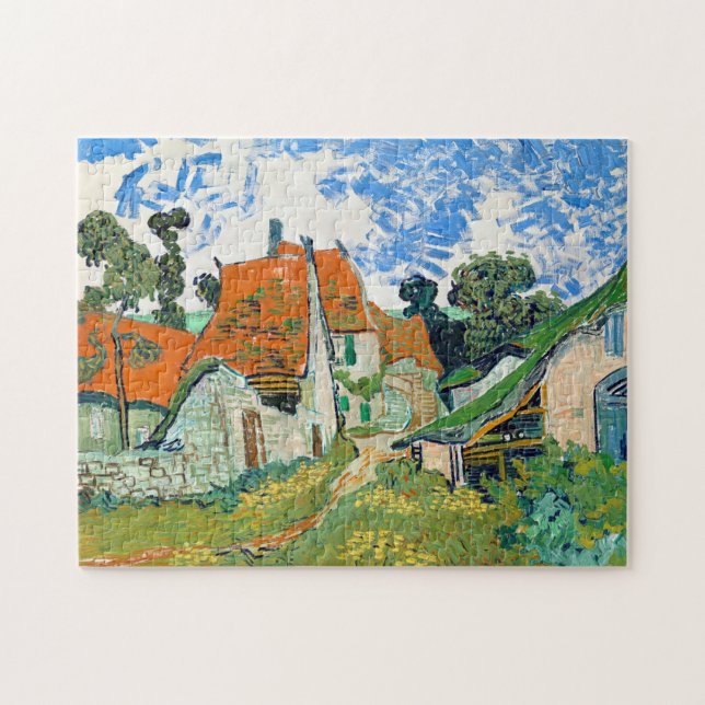 Impressionismus Vincent Van Gogh Street in Auvers Puzzle (Horizontal)
