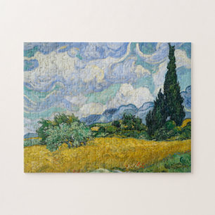 Impressionismus Vincent Van Gogh Wheat Field mit Puzzle