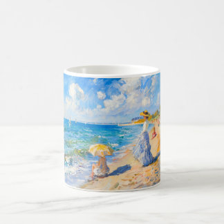 Impressionist Beach Scene – People by the Sea Art  Kaffeetasse