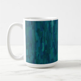 Impressionist Brush Strokes, Navy, Teal, Blue Kaffeetasse