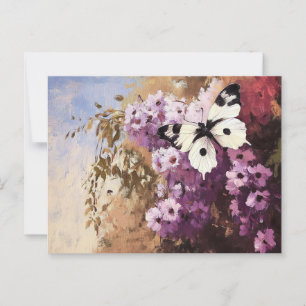 Impressionist Butterfly Garden Malerei Postkarte
