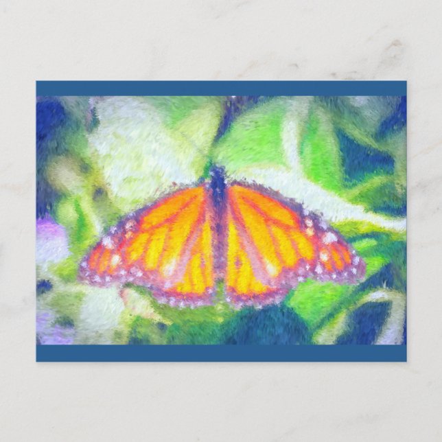 Impressionist Butterfly Postkarte (Vorderseite)