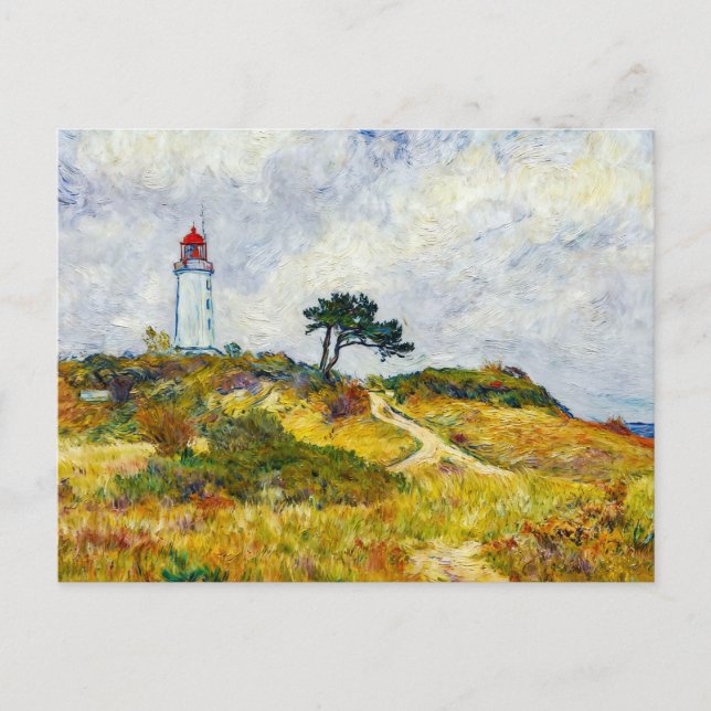 Impressionist Coastline on Hiddensee Island at Sun Postkarte (Vorderseite)