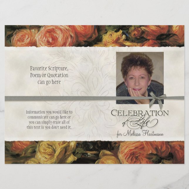 Impressionist Corellow Rose 2 Gedenkdienst (Vorderseite)