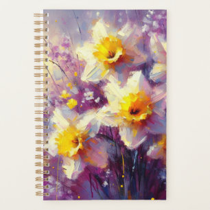 Impressionist Daffodin Lila Gelbe Kunst Planer
