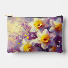 Impressionist Daffodin Lila Gelbe Kunst Zubehörtasche