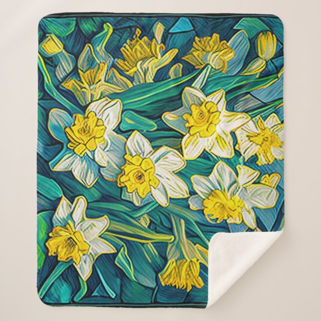 Impressionist Daffodis Sherpadecke (Vorderseite)