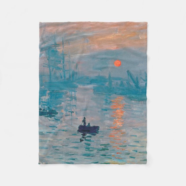 Impressionist des Sonnenaufgangs Fleecedecke (Vorderseite)