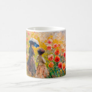 Impressionist Garden Art Mug Dahlia Garden Path Kaffeetasse