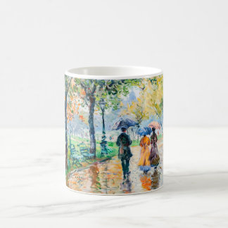 Impressionist Garden Art Mug Rainy Park Stroll Kaffeetasse