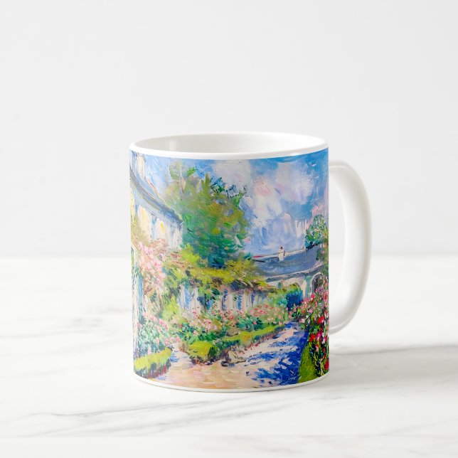 Impressionist Garden Art Mug Sunlit Garden House Kaffeetasse (VorderseiteRechts)