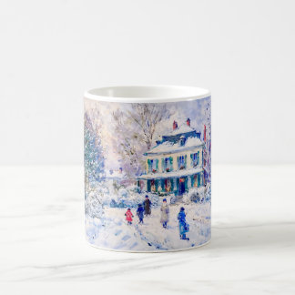 Impressionist Garden Art Mug Winter Garden House S Kaffeetasse