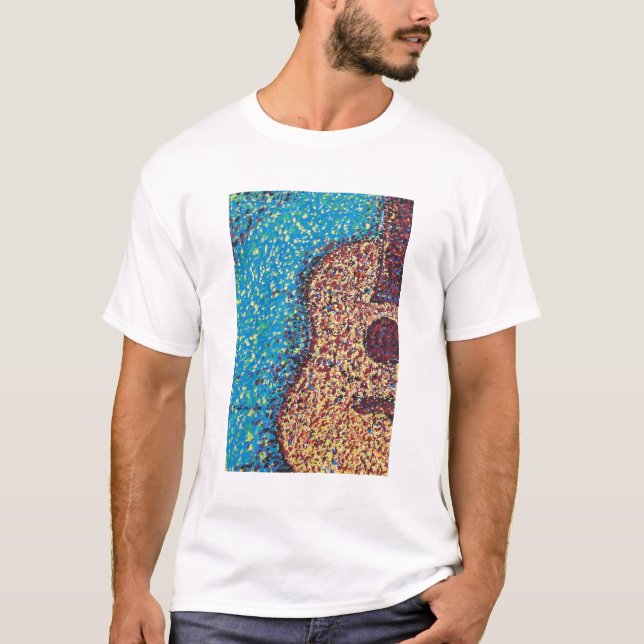 Impressionist-Gitarren-T-Shirt T-Shirt (Vorderseite)