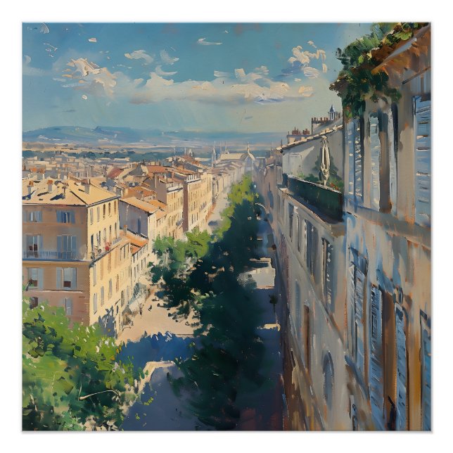 Impressionist image of Mompellier around 1906 Poster (Vorderseite)