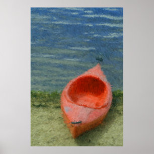 Impressionist Kayak Print Poster
