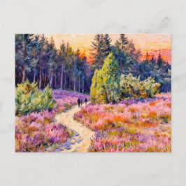 Impressionist Landscape of the Lueneburg Heath at Postkarte