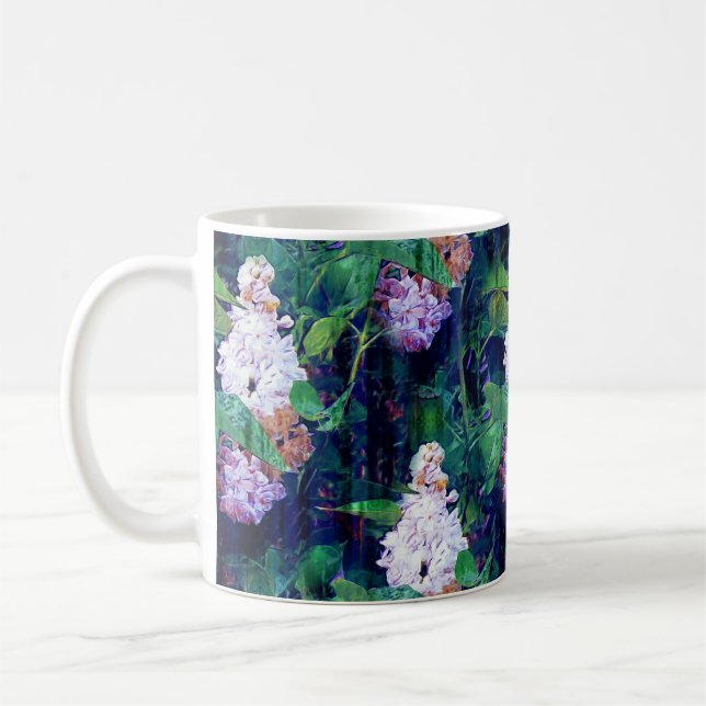 IMPRESSIONIST-LILA BLUMEN-VORLAGEN-Indigo Tasse (Links)