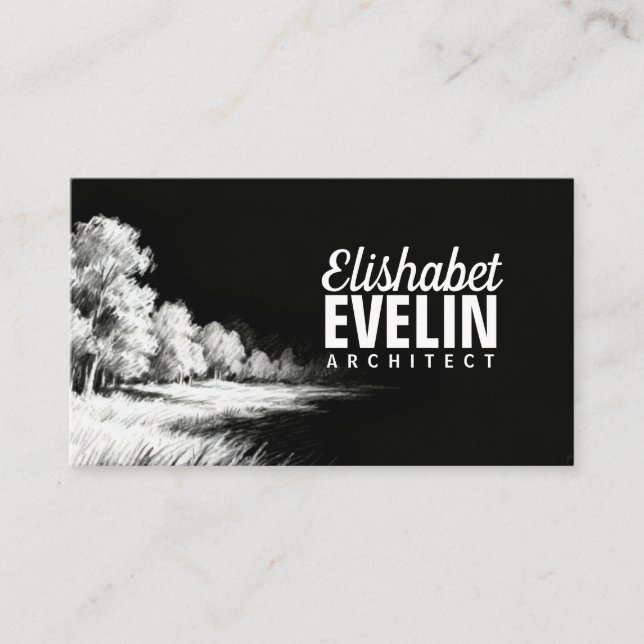 Impressionist Lines - Landscape 543 Visitenkarte (Vorderseite)