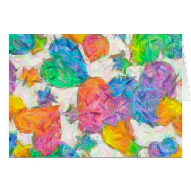 Impressionist Pastel Valentine Hearts (Vorderseite (Horizontal))