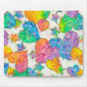 Impressionist Pastel Valentine Hearts Mousepad