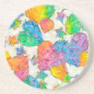 Impressionist Pastel Valentine Hearts Sandstein Untersetzer