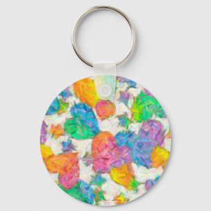 Impressionist Pastel Valentine Hearts Schlüsselanhänger