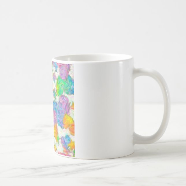 Impressionist Pastel Valentine Hearts Tasse (Rechts)