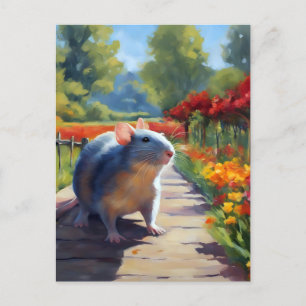 Impressionist Rattenart Postkarte