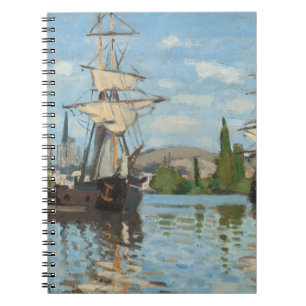 Impressionist Segelschiff Spiral Notebook Notizblock