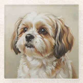 Impressionist Shih Tzu Art Coaster Glasuntersetzer