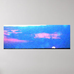 Impressionist Sonnenuntergang von Sea Canvas Print Poster