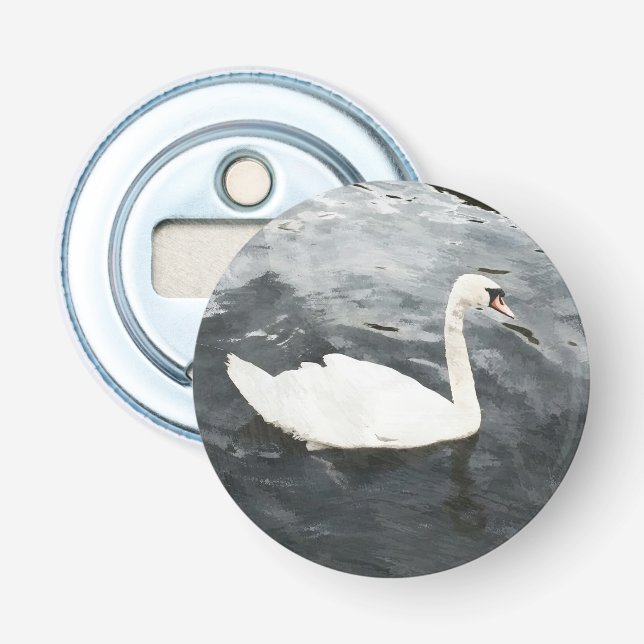 Impressionist Swan Flaschenöffner (Vorderseite)