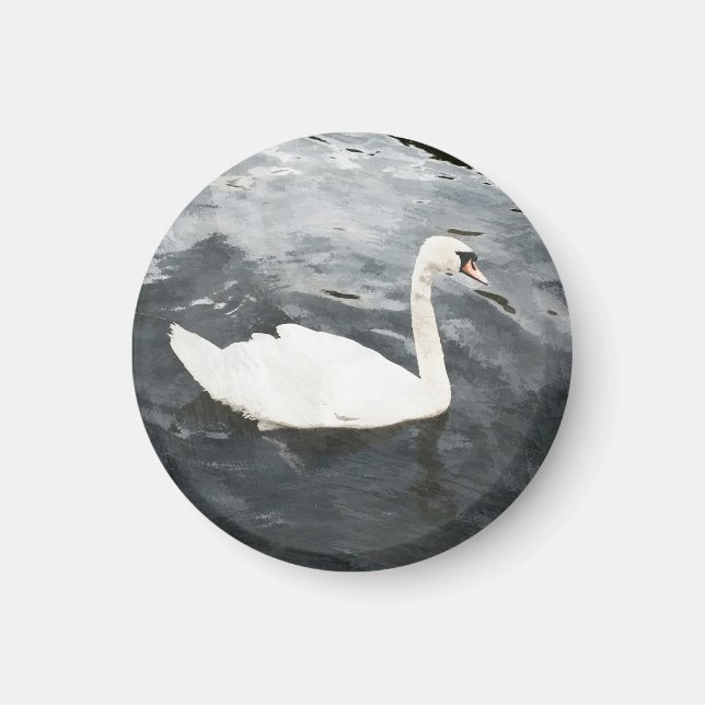 Impressionist Swan Magnet (Vorne)